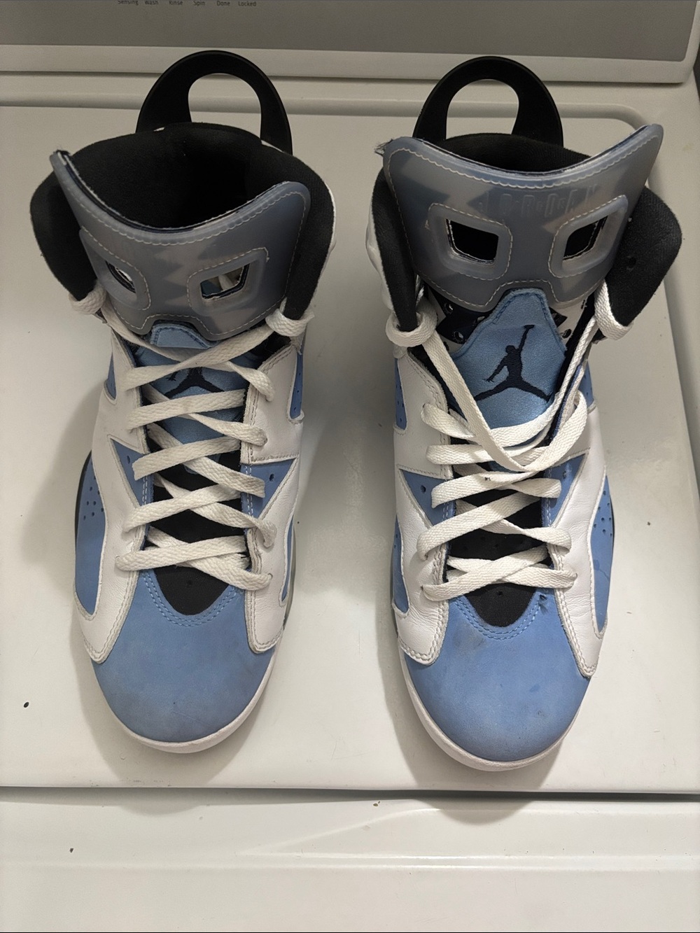 Jordan Light Blue and White Retro Basketball Sneakers (air Jordan 6)